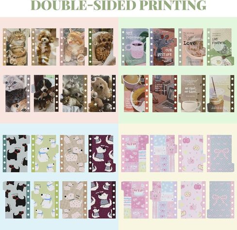 Plastic A6 Binder Dividers with Tabs, 6 Hole Transparent 6 Tabbed Insertable Dividers, Leaves File Separators for Planners, Notebook and Binder in Kuwait