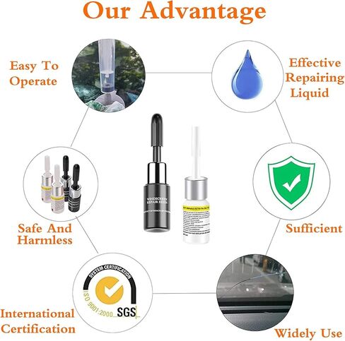 Windshield Repair Kit, Upgraded Windshield Crack Repair Kit, 4 Pack Glass Repair Kit, Windshield Chip Repair Kit Glass Repair Fluid Quick Fix for Chips, Cracks, Star-Shaped Crack in Saudi Arabia