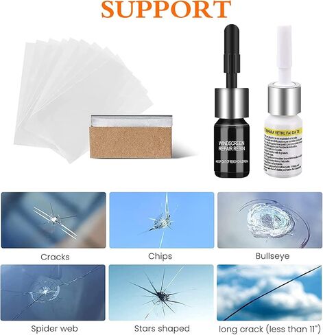 Windshield Repair Kit, Upgraded Windshield Crack Repair Kit, 4 Pack Glass Repair Kit, Windshield Chip Repair Kit Glass Repair Fluid Quick Fix for Chips, Cracks, Star-Shaped Crack in Saudi Arabia