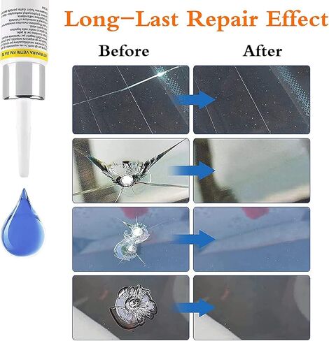 Windshield Repair Kit, Upgraded Windshield Crack Repair Kit, 4 Pack Glass Repair Kit, Windshield Chip Repair Kit Glass Repair Fluid Quick Fix for Chips, Cracks, Star-Shaped Crack in Saudi Arabia