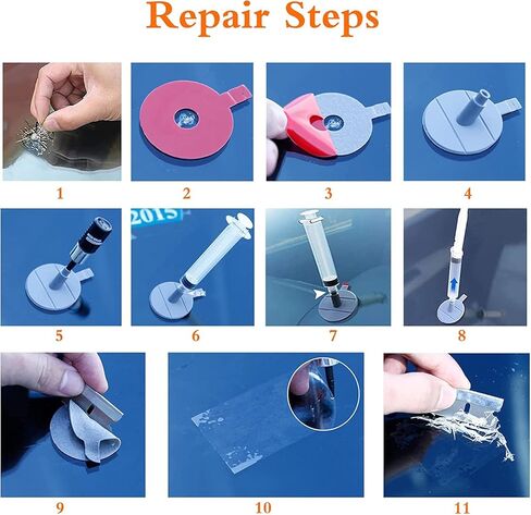 Windshield Repair Kit, Upgraded Windshield Crack Repair Kit, 4 Pack Glass Repair Kit, Windshield Chip Repair Kit Glass Repair Fluid Quick Fix for Chips, Cracks, Star-Shaped Crack in Saudi Arabia