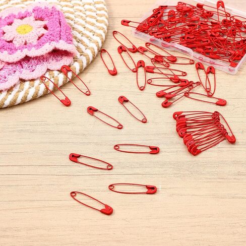 Red Safety Pins, 100 Pcs 30mm / 1.2 Inch Heavy Duty Quilting Pins Metal Sewing Pin for DIY Crafts, Jewelry Making, Clothing in Kuwait