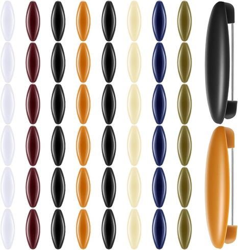 48pcs Scarf Safety Pins Colorful Plastic Brooch Pins Hollow Oval Hijab Pin Non-Slip Fashion Brooches Pin Safety Locking Cloth Sweater Shawl Pin's Headscarf Decoration for Women Muslim Scarf in Saudi Arabia