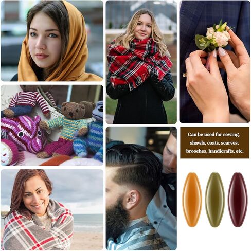 48pcs Scarf Safety Pins Colorful Plastic Brooch Pins Hollow Oval Hijab Pin Non-Slip Fashion Brooches Pin Safety Locking Cloth Sweater Shawl Pin's Headscarf Decoration for Women Muslim Scarf in Saudi Arabia
