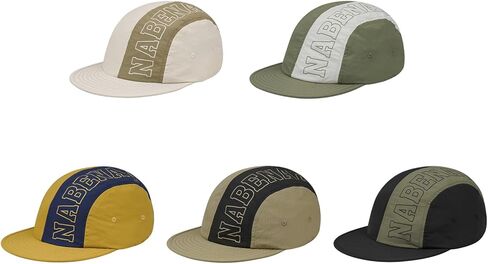 Clakllie غير منظم 5 لوحة مسطحة حافة قبعة سريعة الجافة قصيرة حافة قبعة النايلون قبعة بيسبول تنفس سائق شاحنة لينة أعلى كاب in Kuwait