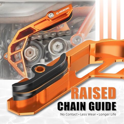 NICECNC Black Front Chain Guard Compatible with KTM 690 Enduro R/SMC R 2009-2025, Compatible with Husqvarna 701 Enduro/SM 2016-2025, Compatible with GasGas 700 SM/ES 2022-2025 in Saudi Arabia
