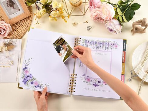 Wedding Planner Book and Organizer for Bride - 184 Pages Wedding Planning Book with Guest Lists, Checklists, Calendars and Pockets, Engagement Gift for Bride to Be and Couples in Kuwait