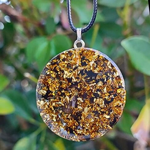 أورجونيت شقرا قلادة الملكيت الأخضر كريستال أورجون قلادة قلادة الريكي الروحي شفاء مولد الطاقة in Kuwait