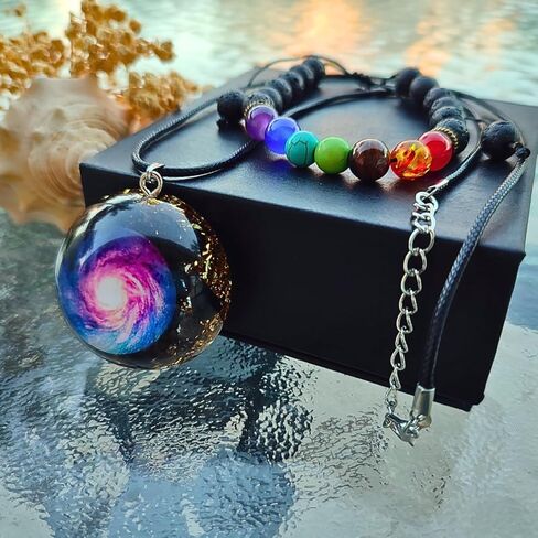 أورجونيت شقرا قلادة الملكيت الأخضر كريستال أورجون قلادة قلادة الريكي الروحي شفاء مولد الطاقة in Kuwait