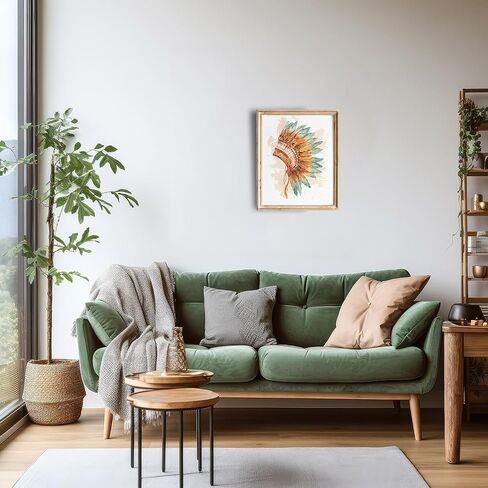 Native American Headdress Decor Wall Art Print - Unframed - 8x10 | Office Wall Décor | Kitchen Wall Décor in Kuwait