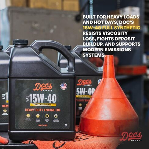 Doc's Diesel 15W-40 Full Synthetic Heavy Duty Diesel Oil DOCS15W40-4 | 4-Gallons in Saudi Arabia