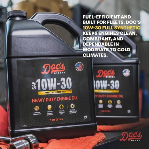 زيت ديزل Doc's Diesel 15W-40 عالي التحمل اصطناعي بالكامل DOCS15W40-4 | 4 جالون in Kuwait