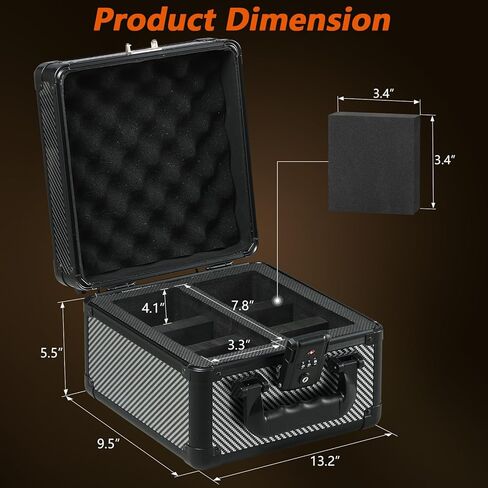 Graded Card Case Storage Box - Trading Card Case with 4 Foam Dividers, Waterproof Trading Card Holder, Compatible with PSA BGS CSG FGS Up to 80+ Cards with TSA Approved Locks (Black) in Saudi Arabia