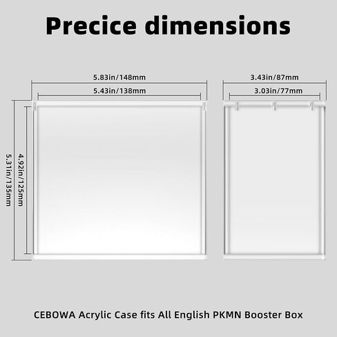Acrylic Booster Box Protector for PKMN, 5mm Thick UV-Resistant Display Case with 6-Point Magnetic Seal, Stackable Storage for Booster Box case （Single Case） in Saudi Arabia