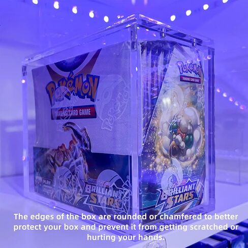 Acrylic Booster Box Protector for PKMN, 5mm Thick UV-Resistant Display Case with 6-Point Magnetic Seal, Stackable Storage for Booster Box case （Single Case） in Saudi Arabia