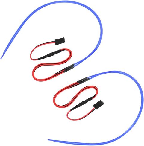 GLOBACT 2PCS RC LED أضواء الشريط مرنة Cuttable لمحور SCX10 SCX24 TRX4 TRX6 TRX4M Redcat 1/10 1/18 1/24 RC الزاحف أجزاء ترقية عالمية (أزرق) in Kuwait