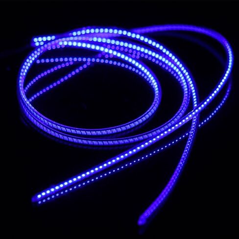 GLOBACT 2PCS RC LED أضواء الشريط مرنة Cuttable لمحور SCX10 SCX24 TRX4 TRX6 TRX4M Redcat 1/10 1/18 1/24 RC الزاحف أجزاء ترقية عالمية (أزرق) in Kuwait