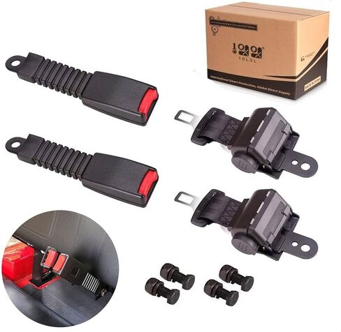 Golf Cart Seat Belts-42in Universal Retractable Set Fit for Yamaha/Club Car/EZGO/Go-Kart/ATV/UTV/Bus Seat Belts Kit (Without Mounting Bar) in Kuwait