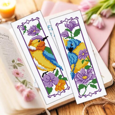 طقم إشارات مرجعية بغرز متقاطعة من ORIGACH مكونة من 6 مجموعات من الذئب والغابة للمبتدئين مع تعليمات خيط اللباد الداعمة، مجموعة إشارات مرجعية مطرزة مختومة للبالغين، ومحبي الكتب in Saudi Arabia