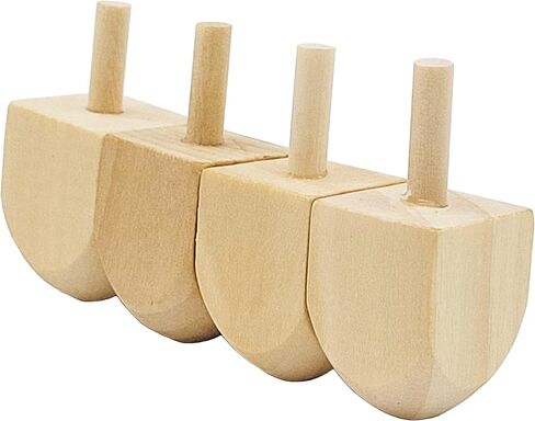 The Dreidel Company Hanukkah Wood Dreidels, Design Your Own Game, DIY 1.5" Inch Unfinished Natural Wooden Chanukkah (100-Pack) in Saudi Arabia