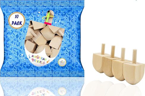 The Dreidel Company Hanukkah Wood Dreidels, Design Your Own Game, DIY 1.5" Inch Unfinished Natural Wooden Chanukkah (100-Pack) in Saudi Arabia