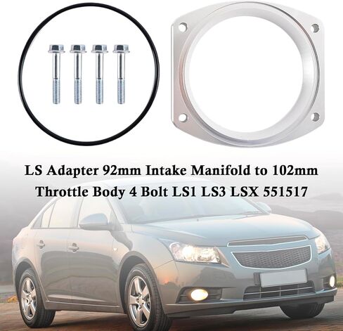 551517 LS Adapter 92mm Intake Manifold to 102mm Throttle Body 4 Bolt LS1 LS3 LSX in Saudi Arabia
