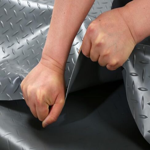 Water/Stain Resistant,PVC Garage Mats Flooring Roll,Thickened PVC Roll Floor Mats，for Under Car, Heavy Duty Parking Mats(Grey,1.3x1m/4.2x3.2ft) in Saudi Arabia
