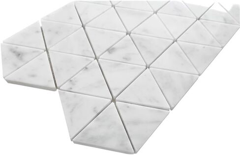 Burgos White Marble Mosaic Floor and Wall Tile (Pack of 11) in Saudi Arabia