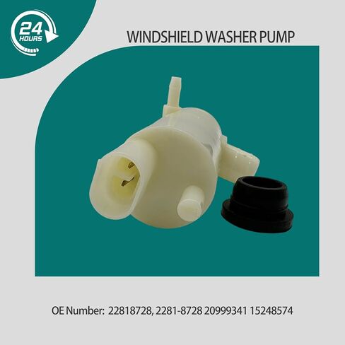 White Windshield Washer Pump with Grommet Fit for Chevrolet Silverado for GMC Sierra 1500 2500 07-13 22818728 15248574 Car Front Water Washer Fluid Pump for GMC Yukon XL for Cadillac Escalade 07-10 in Kuwait