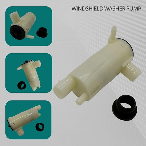 White Windshield Washer Pump with Grommet Fit for Chevrolet Silverado for GMC Sierra 1500 2500 07-13 22818728 15248574 Car Front Water Washer Fluid Pump for GMC Yukon XL for Cadillac Escalade 07-10 in Kuwait