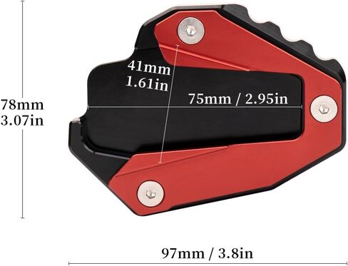 Motorcycle Kickstand Pad For Multistrada V4 2020-2025 Multistrada V4S 2020-2025 Multistrada V4 Rally 2022-2024 Anti Sinking Outdoor Parking multistrada v4 v4s Accessories (Red) in Saudi Arabia