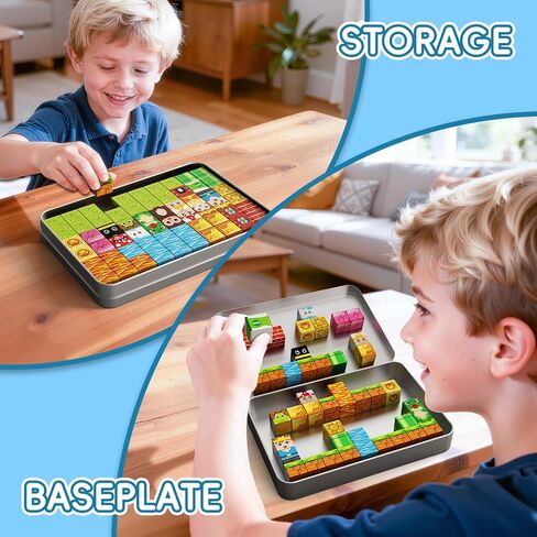 60PCS Mini Magnetic Building Cubes Set, Adventure-themed Magnetic Blocks, Portable Magnetic Travel Blocks with Iron Case, Educational Toy for Kids STEM & Construction Learning for Kids Aged 3+ in Saudi Arabia