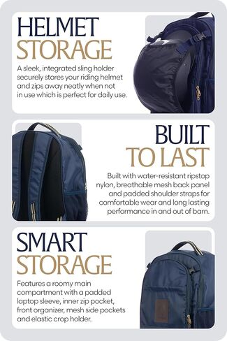 Equinavia Darby Backpack - Navy/Gold - One Size in Saudi Arabia