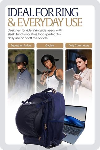 Equinavia Darby Backpack - Navy/Gold - One Size in Saudi Arabia