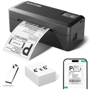 Bluetooth Thermal Shipping Label Printer, 4x6 Shipping Label Printer for Small Business, Support Android, iOS, Windows & Mac, Works with Amazon, Ebay, Shopify, Etsy in Saudi Arabia