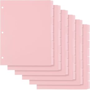 6 مجموعات من فواصل المجلدات السوداء المكونة من 8 علامات تبويب لـ 3 مجلدات حلقات مقاس 8.5 × 11 بوصة فواصل مجلد مع 3 فواصل صفحات مثقوبة وفواصل مؤشر متينة للمدرسة (أسود) in Kuwait