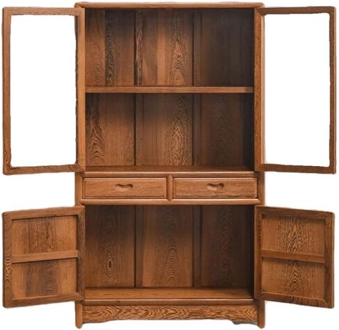 Bookshelf Home Living Room Mahogany Small Bookshelf Study Storage Cabinet Kitchen Solid Wood Sideboard Bookshelves and Bookcases in Saudi Arabia