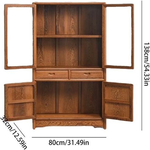 Bookshelf Home Living Room Mahogany Small Bookshelf Study Storage Cabinet Kitchen Solid Wood Sideboard Bookshelves and Bookcases in Saudi Arabia
