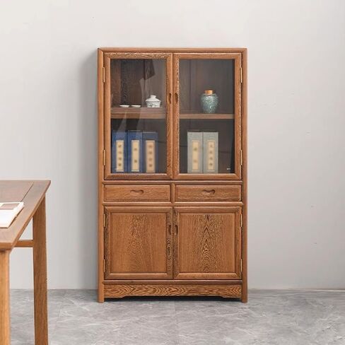 Bookshelf Home Living Room Mahogany Small Bookshelf Study Storage Cabinet Kitchen Solid Wood Sideboard Bookshelves and Bookcases in Saudi Arabia