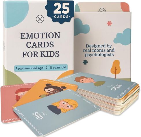 Samma Sati Emotion Flashcards – 25 Emotion Cards for Kids. Help Toddlers Identify Emotions – Emotion Cards for Toddlers – Fun Illustrations Mixed Emotions Card Deck & Feelings Card - 2-8 Years in Saudi Arabia