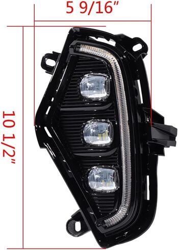 LED Daytime Running Lights Replacement for Toyota RAV4 2019 2020 2021 2022 2023 DRL Fog Lamps Kit, Rav4 Fog Lights Assembly Amber Turn Signal Lamps 3 Eyes Rav4 Daylights with Bezel, 1 Pair in Saudi Arabia