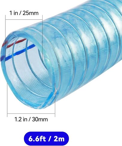 Fuel Transfer Hose 1" x 6.5FT, with SS NPT Fittings & Filter, for Diesel Gas DEF, Wire Reinforced Suction Hose for 3/4" & 1" Transfer Pump in Saudi Arabia