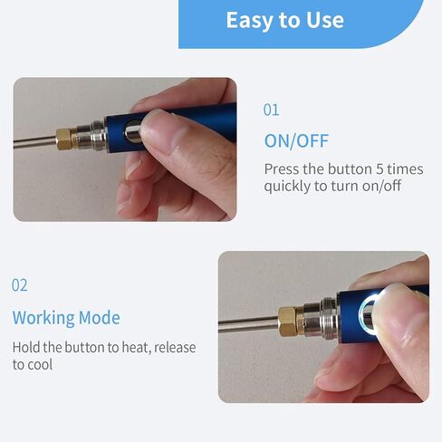 أداة صاعق الخيوط القابلة لإعادة الشحن من Gordepy: طرف قابل للاستبدال لإنهاء خيوط نهايات الخرز الحرفي، والخيط، والتطريز، والتطريز، والخياطة الجلدية in Kuwait