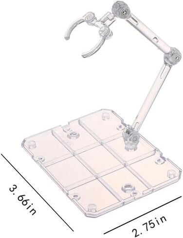 2Pcs Transparent Action Figure Stand, Doll Model Display Holder Base Doll Support Stand Compatible for HG RG SD SHF 1/144 Collectible Display and Storage in Saudi Arabia