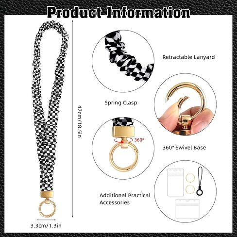 zkptops scrunchie الحبل لشارات الهوية مفاتيح الرقبة الحبل مع اثنين من حاملي البطاقات للمد المعلمين اسهم للنساء قابل للسحب سلسلة المفاتيح اسهم ليوبارد طباعة سلسلة المفاتيح حزام الملحقات المكتب in Saudi Arabia
