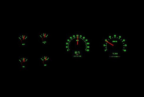 Dakota Digital RTX-76C-PU-X Retrotech Gauge Instrument System Compatible with 1973-87 Chevy Pickup, 1973-91 Chevy Blazer, GMC Jimmy and Suburbans. Styled after 1976-78 Chevy Pickup. in Saudi Arabia