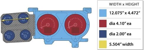 Dakota Digital RTX-76C-PU-X Retrotech Gauge Instrument System Compatible with 1973-87 Chevy Pickup, 1973-91 Chevy Blazer, GMC Jimmy and Suburbans. Styled after 1976-78 Chevy Pickup. in Saudi Arabia