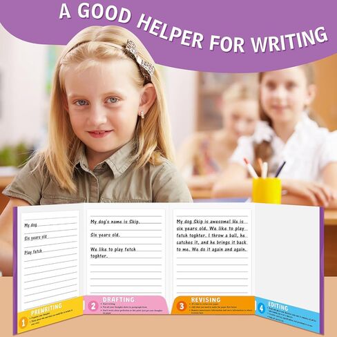 Kisston 24 Pcs Writing Folders with Pockets Bulk Writing Process 4 Pocket Folders Classroom Teaching Supplies for Students Teacher Classroom Kids (Bright Colors) in Saudi Arabia