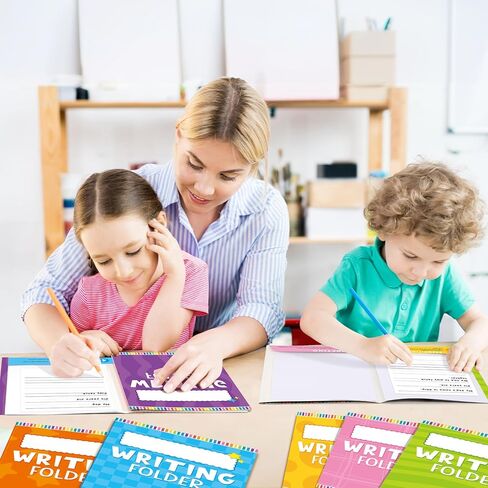 Kisston 24 Pcs Writing Folders with Pockets Bulk Writing Process 4 Pocket Folders Classroom Teaching Supplies for Students Teacher Classroom Kids (Bright Colors) in Saudi Arabia