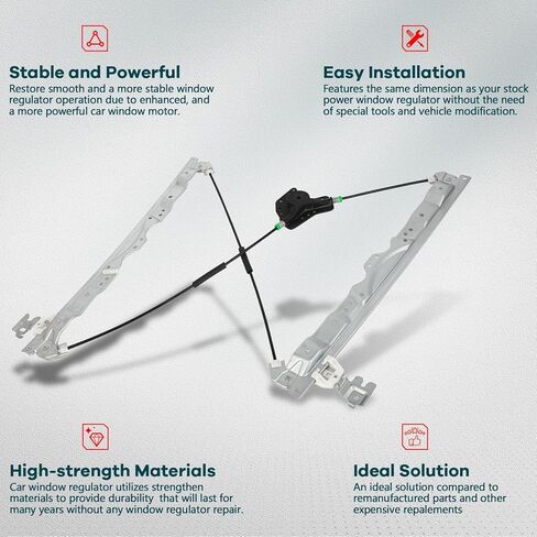 FINDAUTO Front Passenger Side Power Window Regulator Without Motor Replacement for 2005-2015 for Nissan Armada,2004 for Nissan Pathfinder Armada,2004-2010 for Infiniti QX56, 749-525 in Saudi Arabia